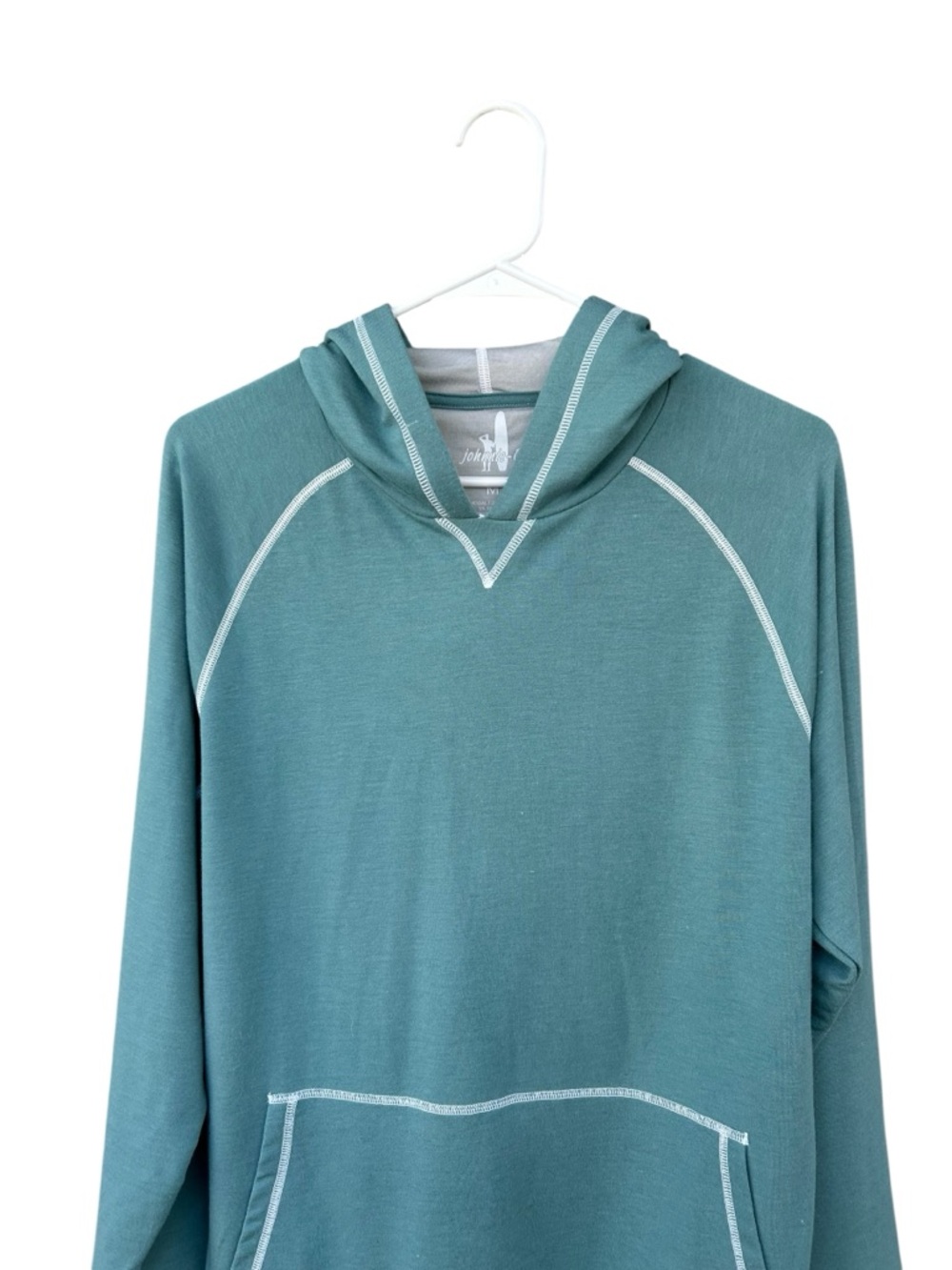 Johnnie-O BENDER MELANGE HOODIE PULLOVER - Green - Size Men’s Medium - Modal - Picture 6 of 13